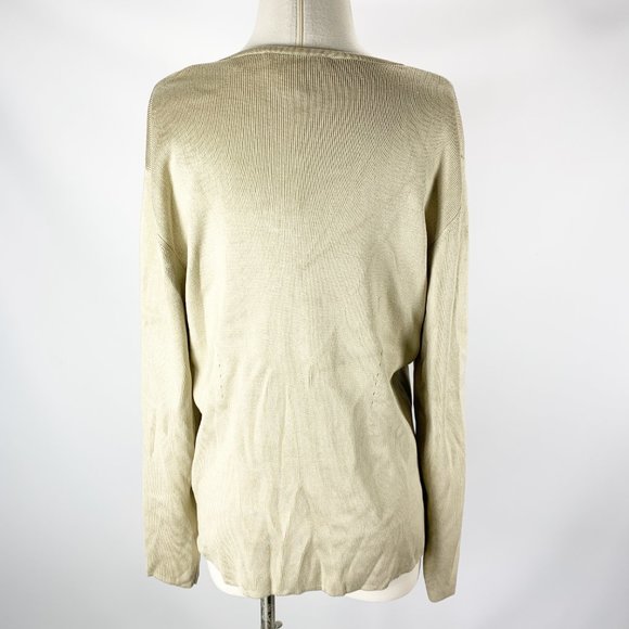 DONCASTER Large Silk STRETCH Cardigan Sweater - Picture 4 of 6